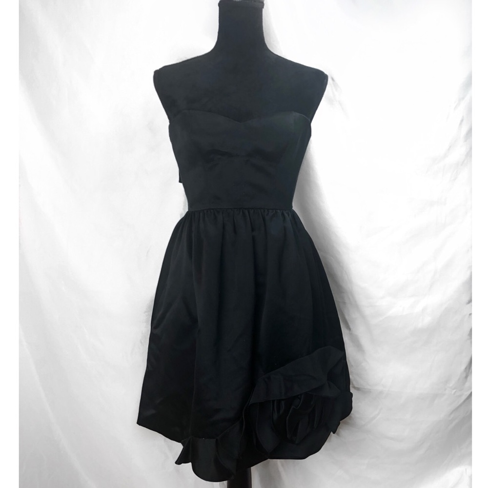 REBECCA TAYLOR Strapless Black Cocktail Dress - Picture 2 of 6